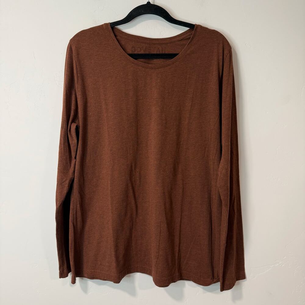 Dovetail Workwear Women's Long Sleeve Shirt Top Orange Brown‎ XXL